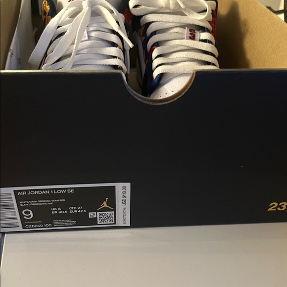 Jordan White and Multicolor Men's Sneakers - Picture 6 of 7